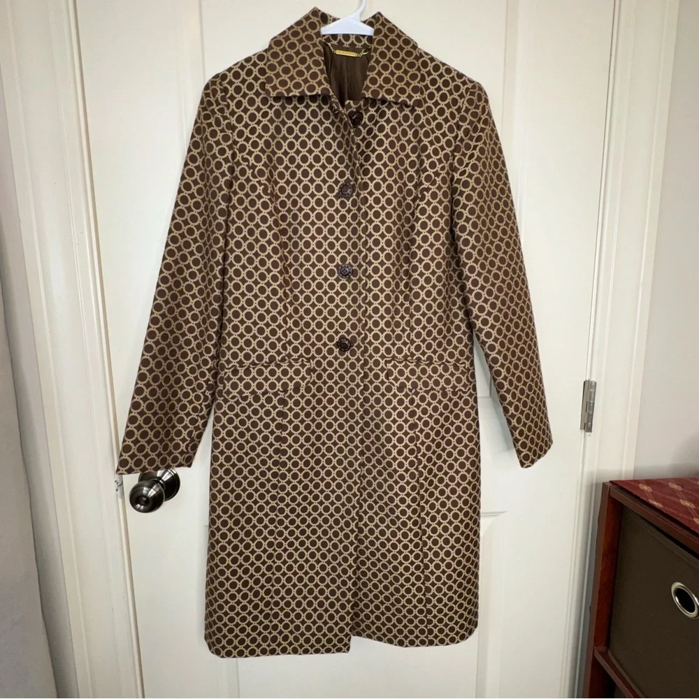 Sigrid Olsen Long Blazer Single Breasted Brown Gold Vintage - Picture 16 of 17